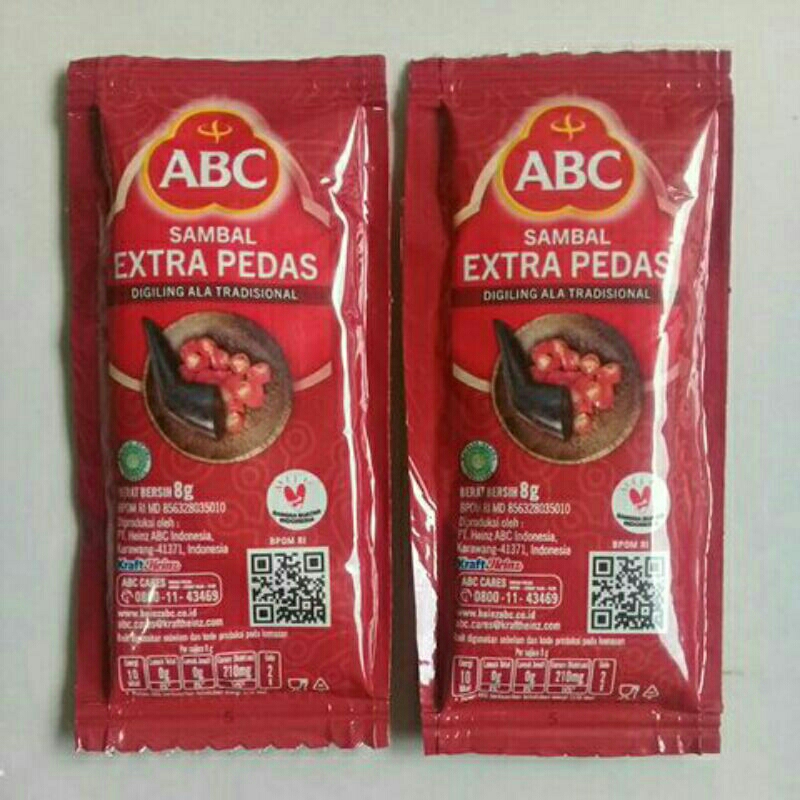 

~MOS~ Sambal ABC Sachet Extra Pedas. Per 1 Sachet. 8 gram