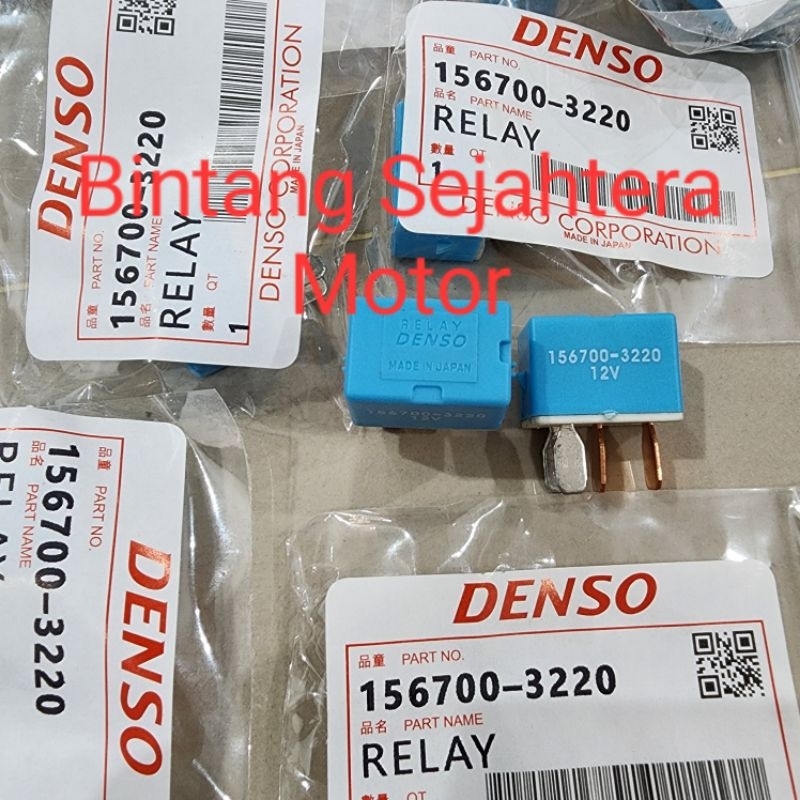RELAY BIRU DENSO KAKI 4 12VOLT UNIVERSAL (156700-3220)