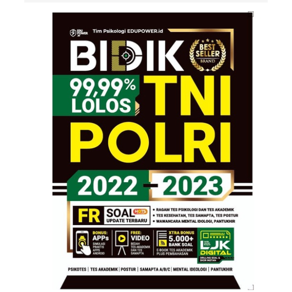 BUKU TNI POLRI-BIDIK 99,99% LOLOS TNI POLRI 2022-2023 / BEST SELLER