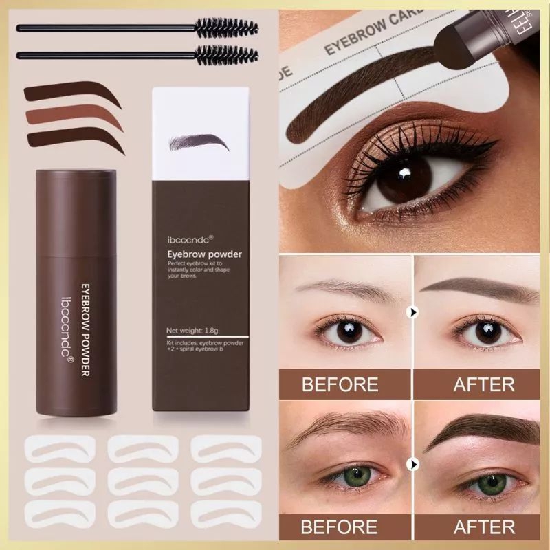 FEALIEyebrow PowderCetakan Alis Original Shaping Eyebrow Stamp Alis Stempel Alis Instan Hairline