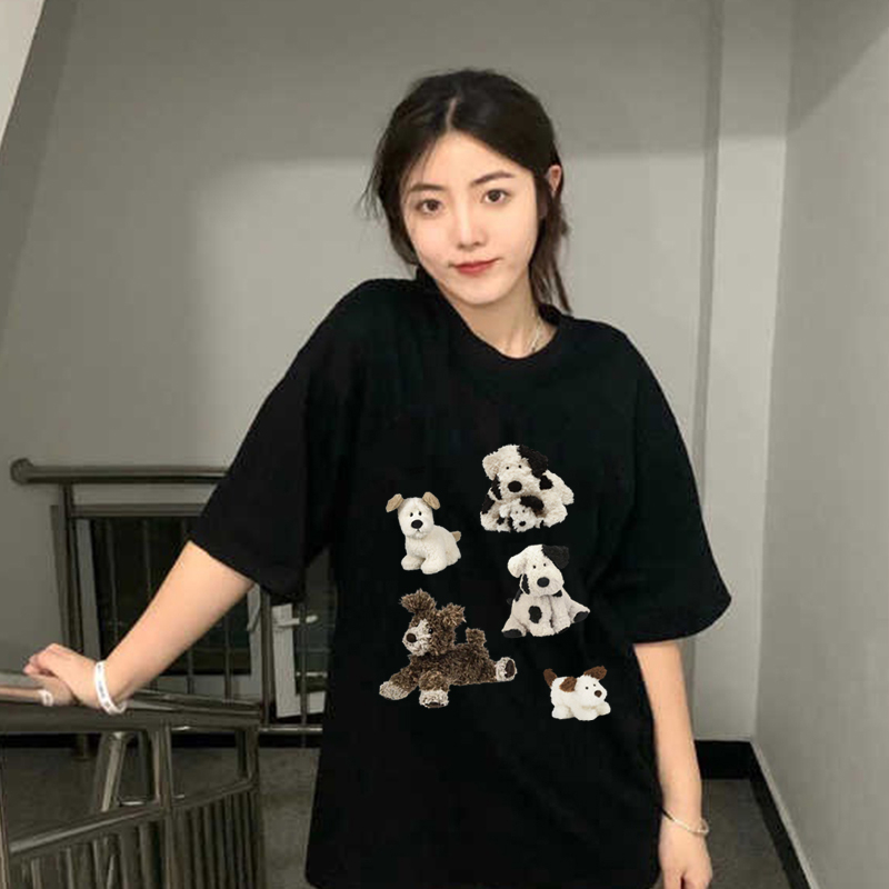 Kaos Atasan Wanita Lengan Pendek Oversize Printed T-shirt Baju Wanita Kekinian Korean Style