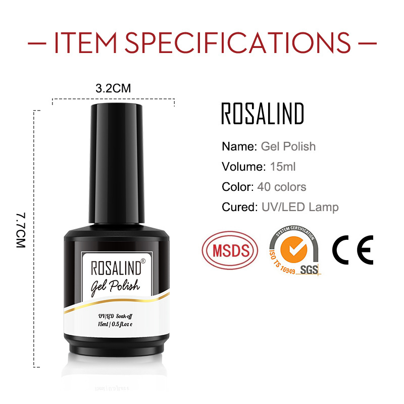 NEW | KUTEK GEL Rosalind Botol Besar 15 ML 40 Warna | Kutek | Cat Kuku | Gel polish | Kutek UV Gel | Kutek Gel UV | UV LED Nail Polish | Nail Gel