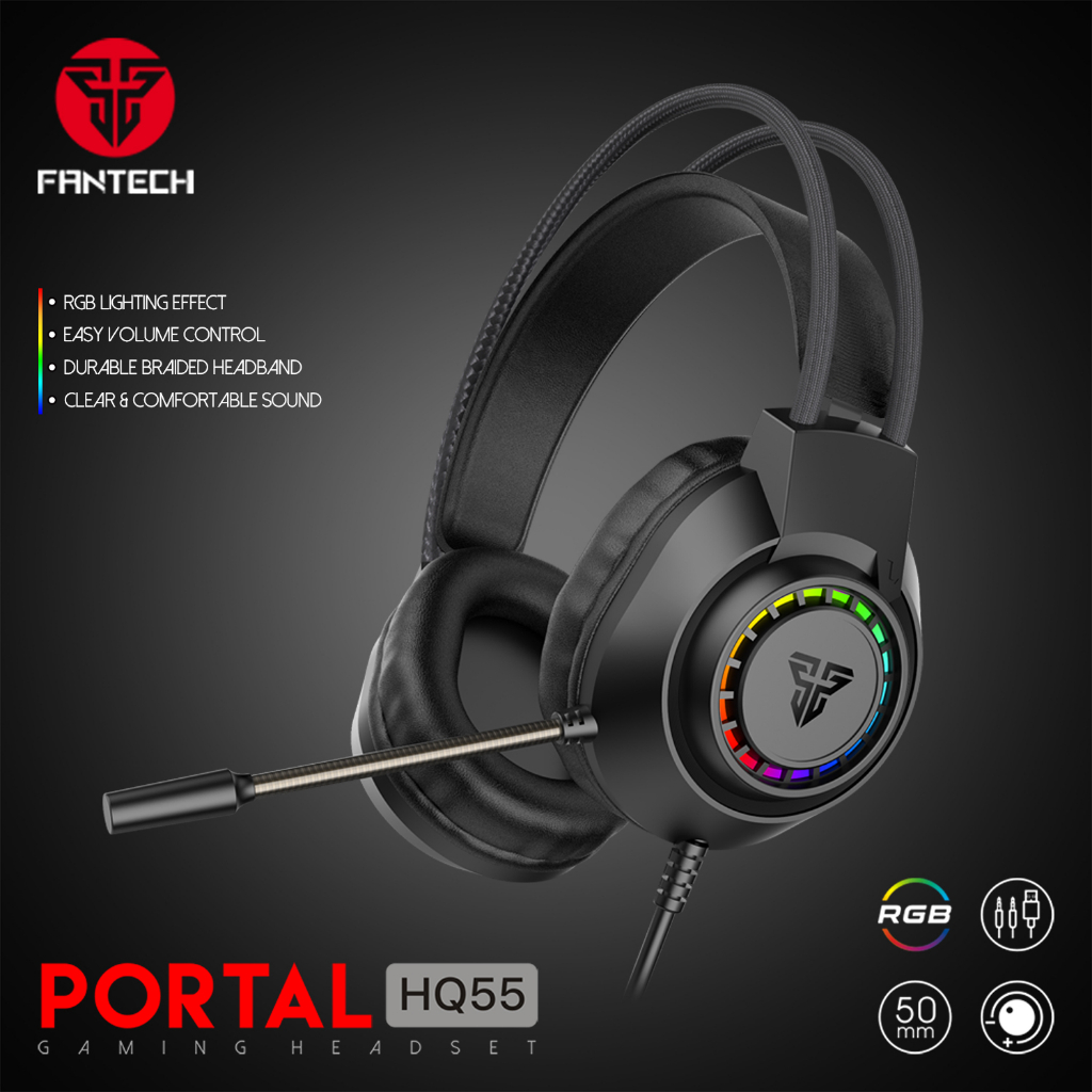 Headset Fantech HQ55 Portal RGB | Headset Gaming
