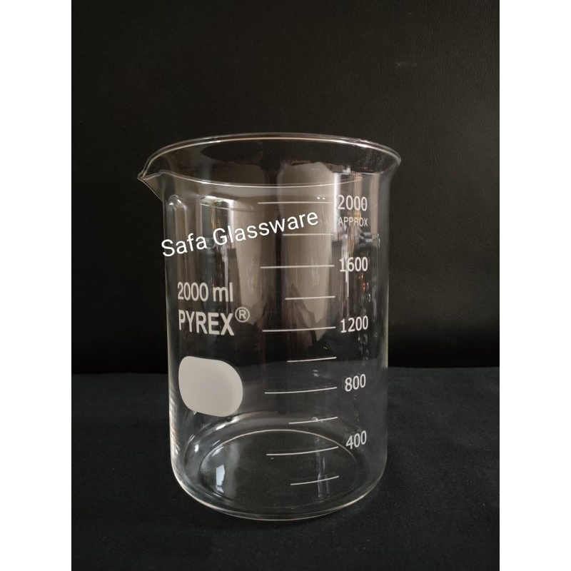 Beaker Glass 2000ml / Gelas Kimia 2000ml Pyrex/Gelas Beaker / Gelas Piala