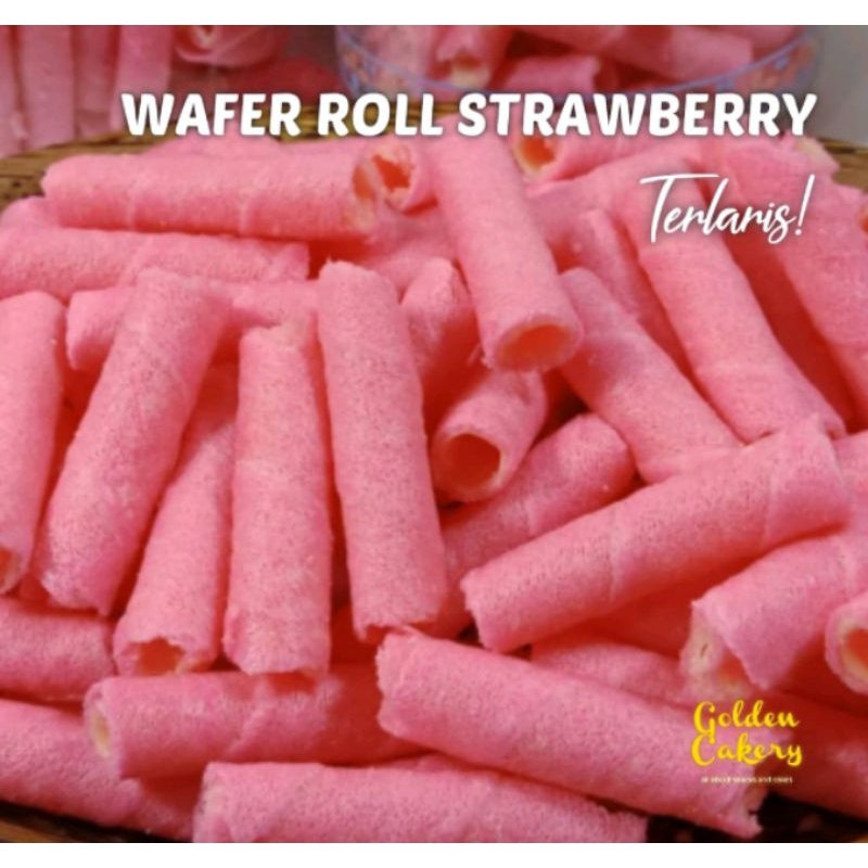 

wafer roll strawberry 250 gr / wafer roll Barcelona stowberry