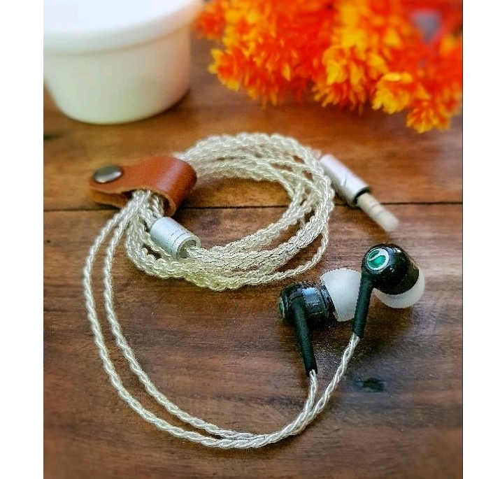 Iem / Earphone Headset Sony Ericsson HPM77 recable silver plated jack 3,5mm