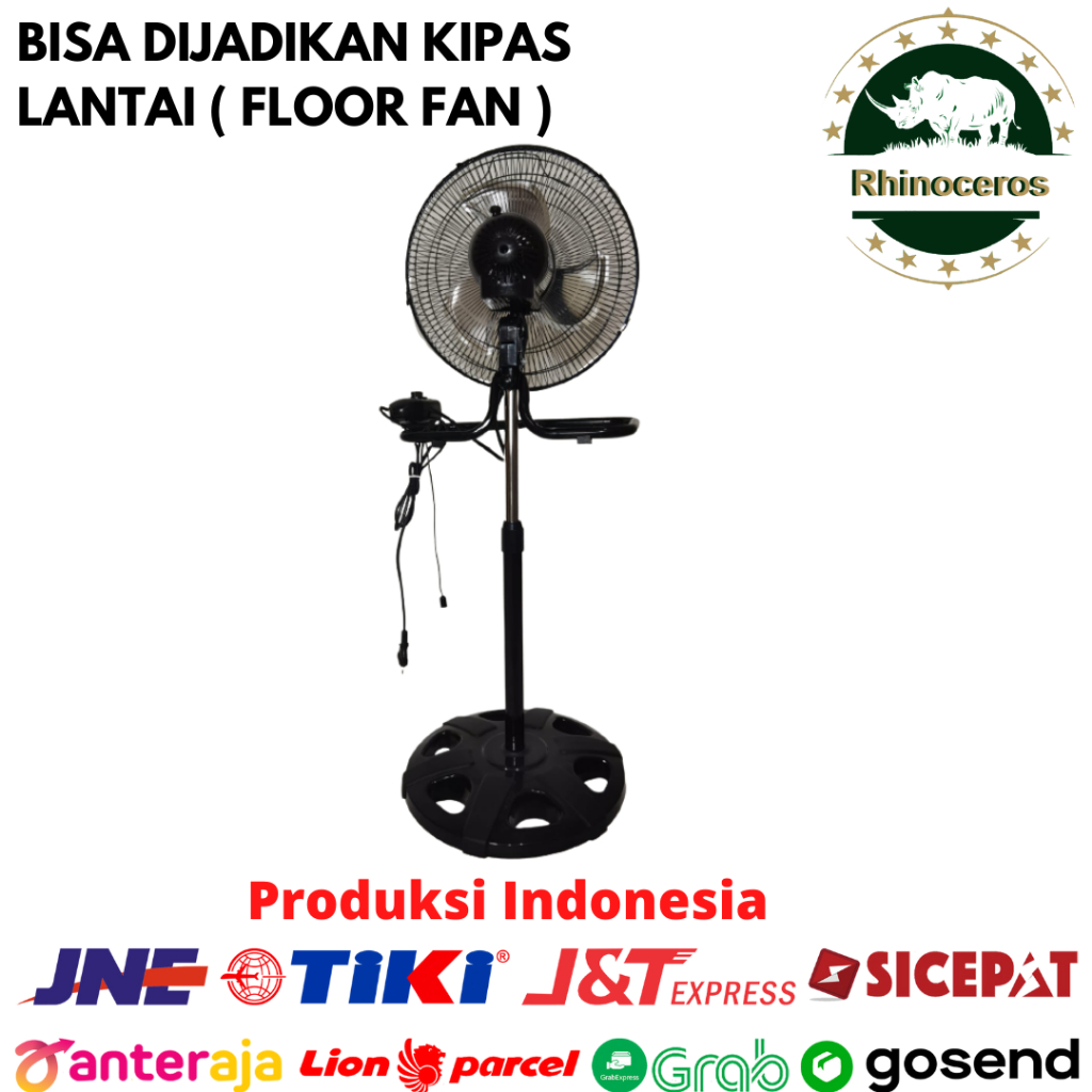 Kipas Angin Tornado Besi 3in1 12Inch Stand Fan Desk Fan Wall Fan-1218