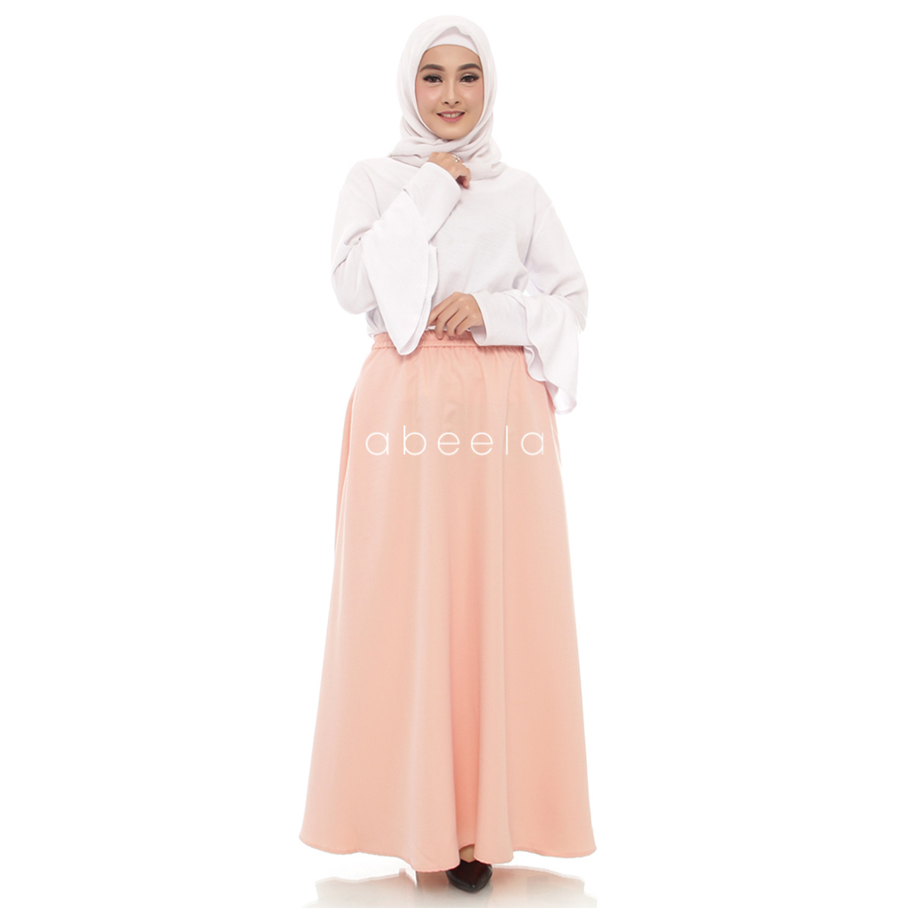 Rok Wanita Bahan Pilihan Terbaik Warna PEACH- Abeela