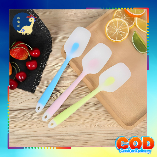 Spatula Sekop Silicone White Gradation High Quality Heat Resistant / Pengaduk Adonan Silikon Tahan Panas / Sutil Silikon Perlengkapan Dapur Peralatan Masak / SPATULA SEKOP SILICONE / SPATULA SENDOK SILIKON PENGADUK ADONAN / SPATULA ADUK ADONAN