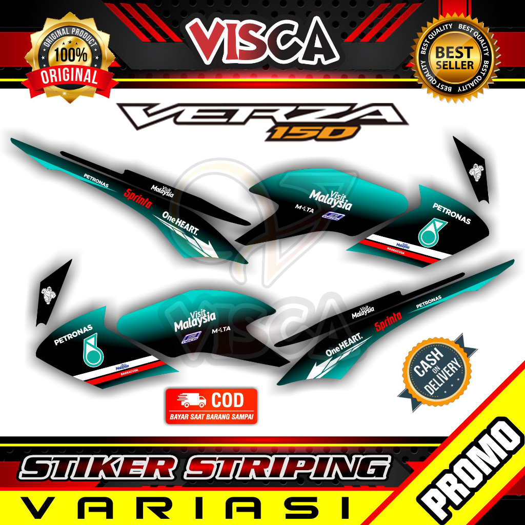 Striping Verza  -  Sticker Striping Variasi Lis Verza - Striping Hologram Verza - Petronas