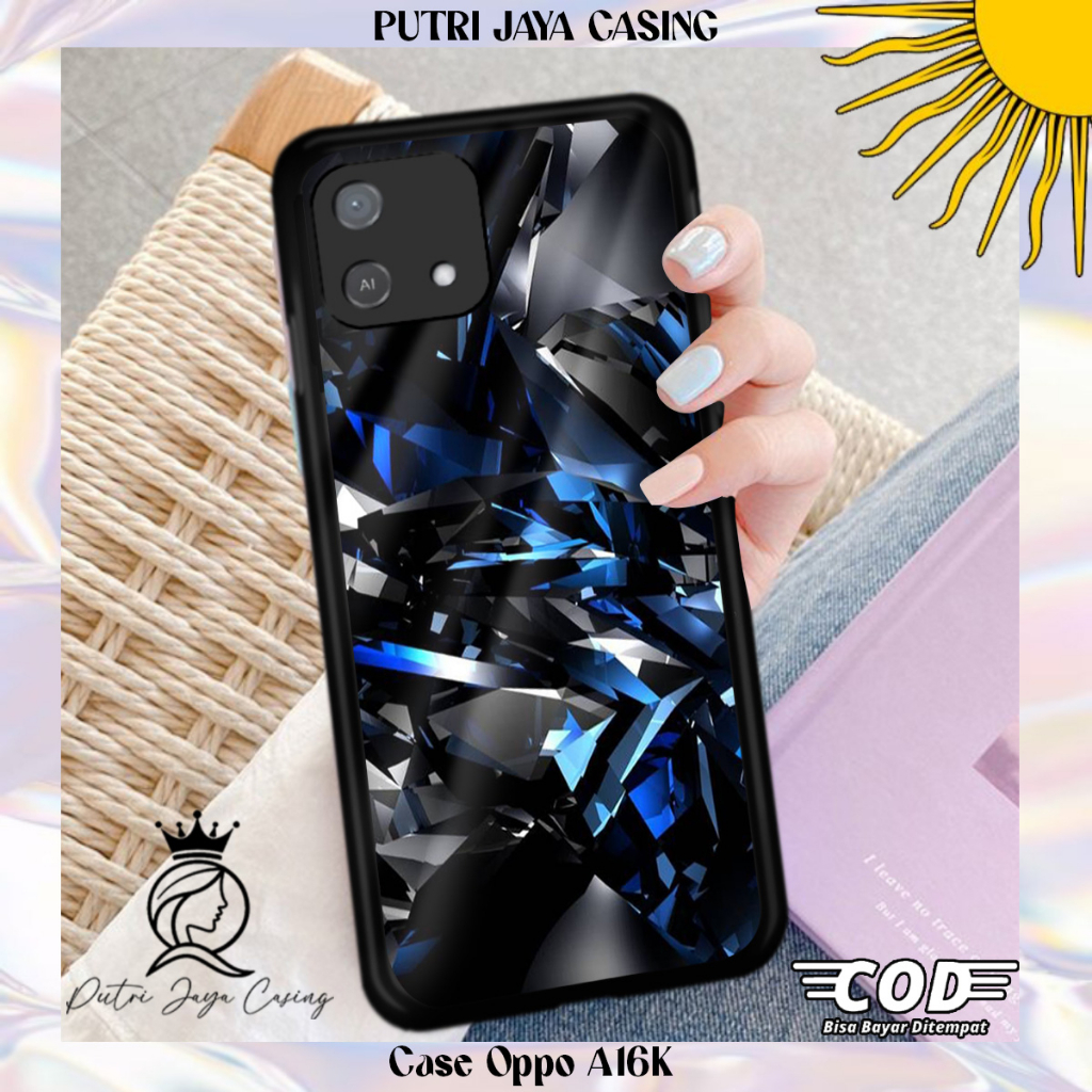 Case Oppo A16K Abstrak Kubik Casing A16k Terbaru Hardcase Softcase Glossy kesing Terlaris PutriJaya