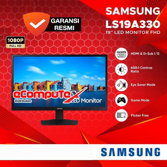 MONITOR SAMSUNG LED TN LC19A330 / LS19A330 - LS 19A330 19&quot; 19 INCH GARANSI RESMI