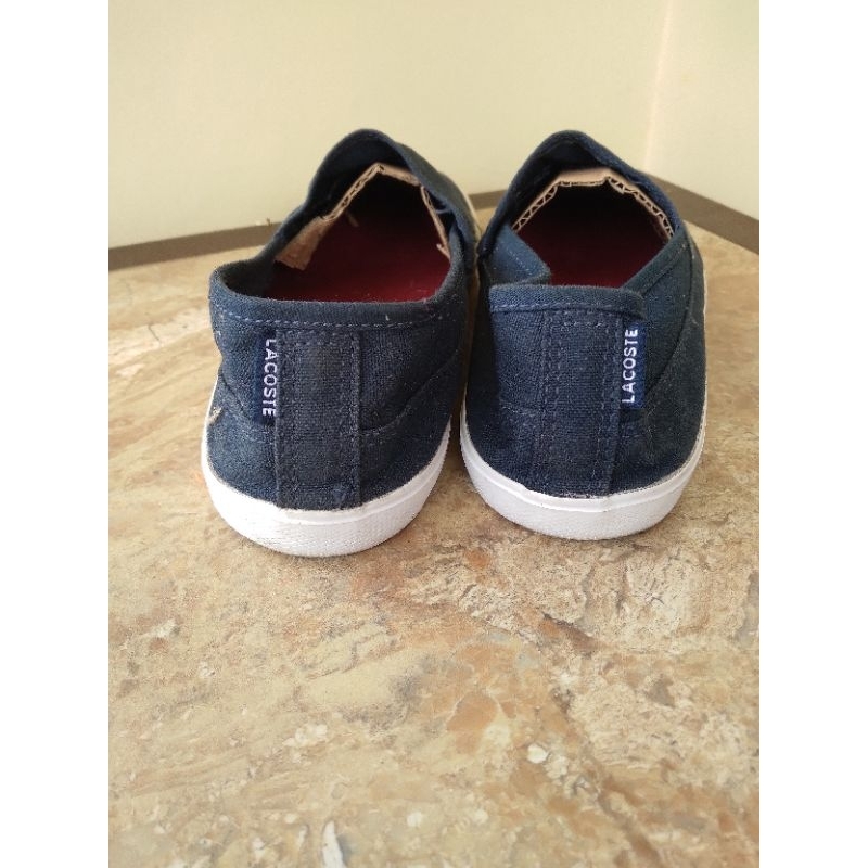 sepatu lacoste slip on second ori