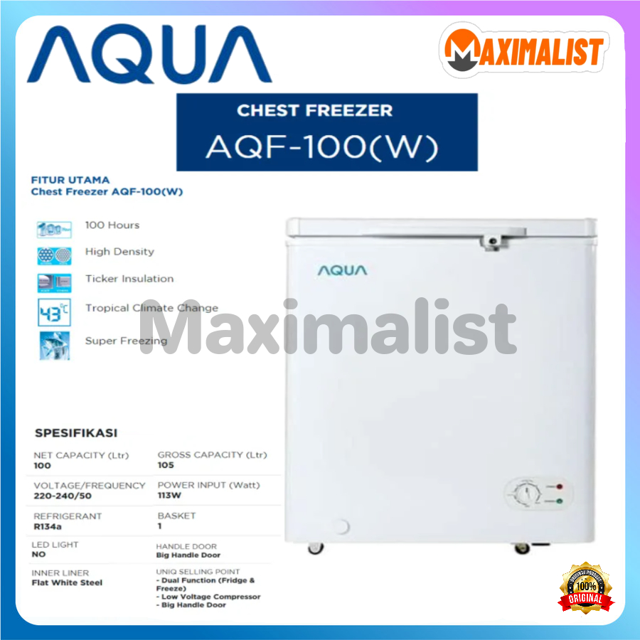 CHEST FREEZER AQUA AQF-100W  AQF-160W AQF-200W AQF-310W/ AQF100 W  AQF160 W AQF200 W AQF310 W Aqua F