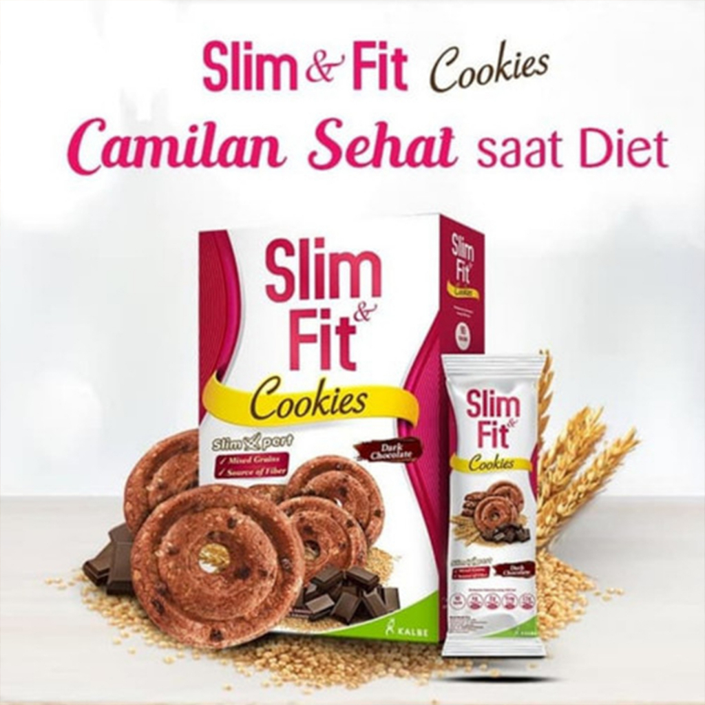 Slim &amp; Fit Cemilan 10 x 22 g / Snack Slim Fit Cookies Chocolate  220 gr