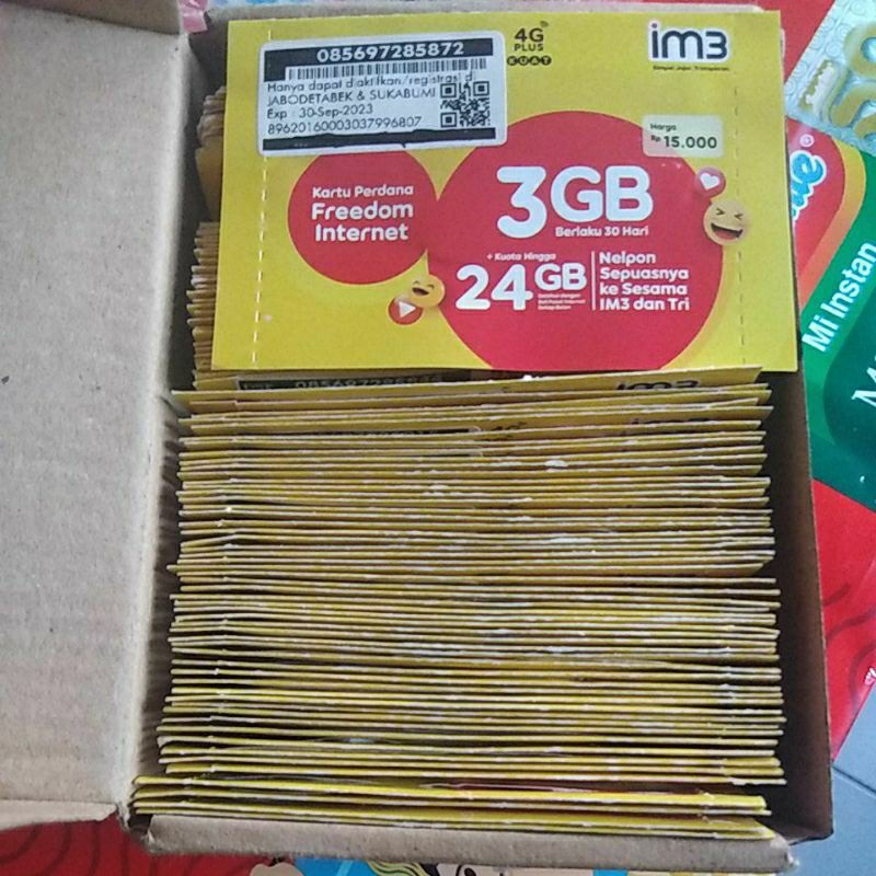 KARTU PERDANA IM3 ON REGIS 3GB KUOTA UTAMA