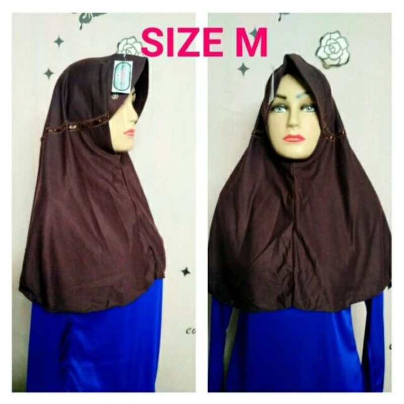 Kerudung Sekolah Pramuka Ukuran M Kerudung Anak SD Coklat Pramuka