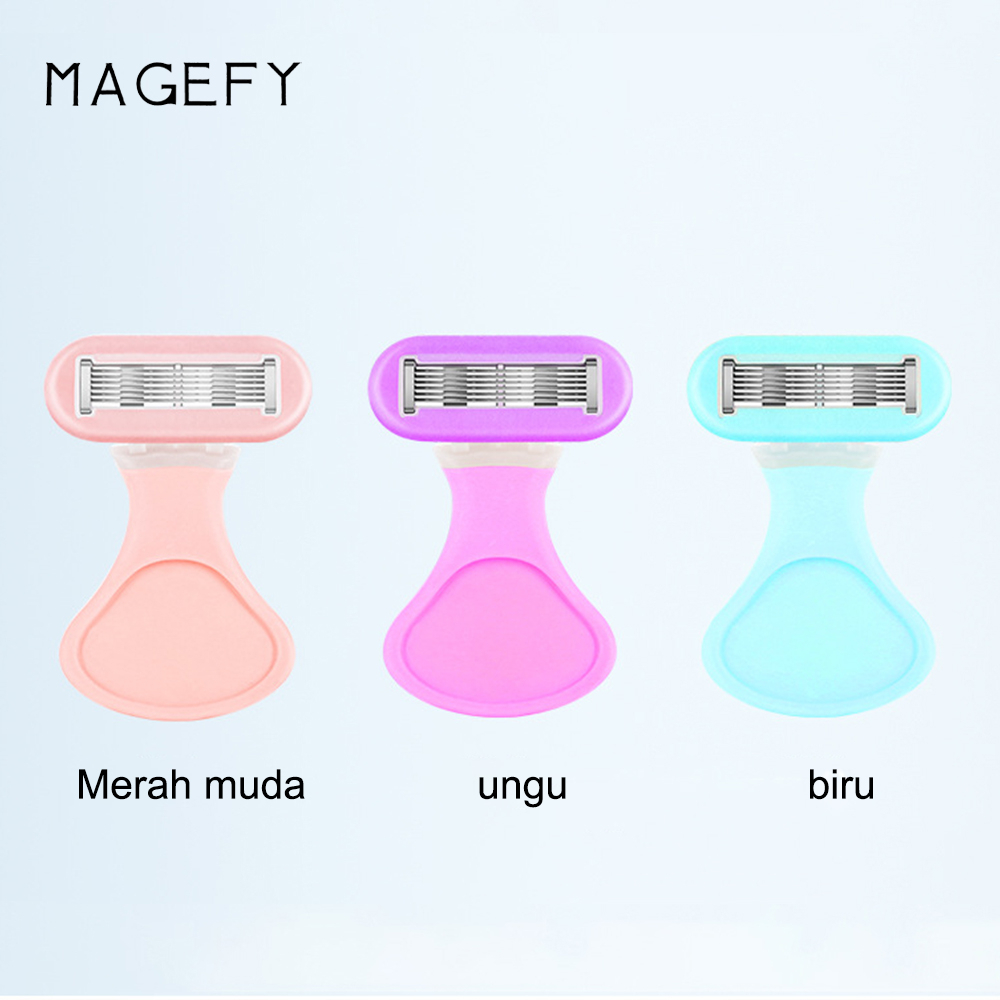 MAGEFY Pisau Cukur 6 Lapis Pisau Cukur Manual Wanita Alat Penghilang Bulu Ketiak Dan Kaki 1361