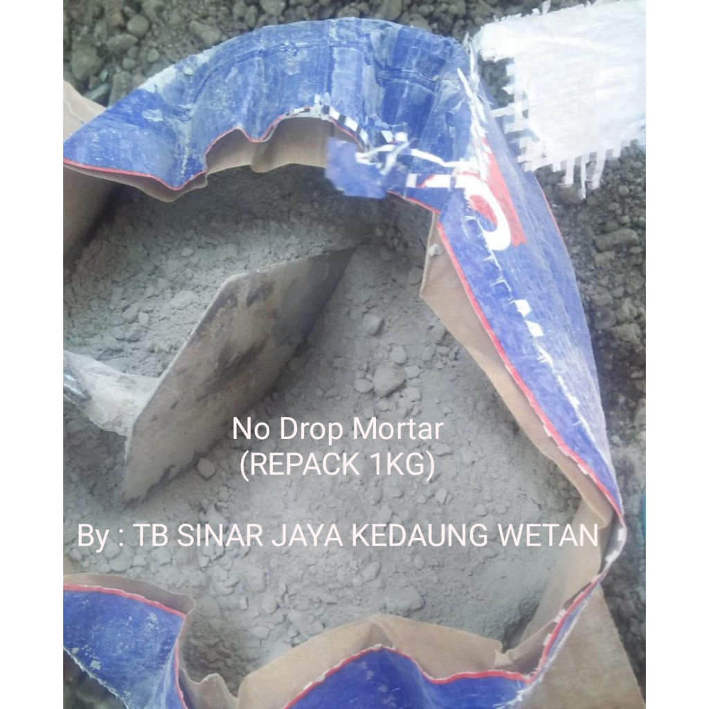 No drop mortar KILOAN ECERAN PER 1KILOGRAM 1 KG, semen acian waterproffing. anti bocor dan rembes. semen acian.