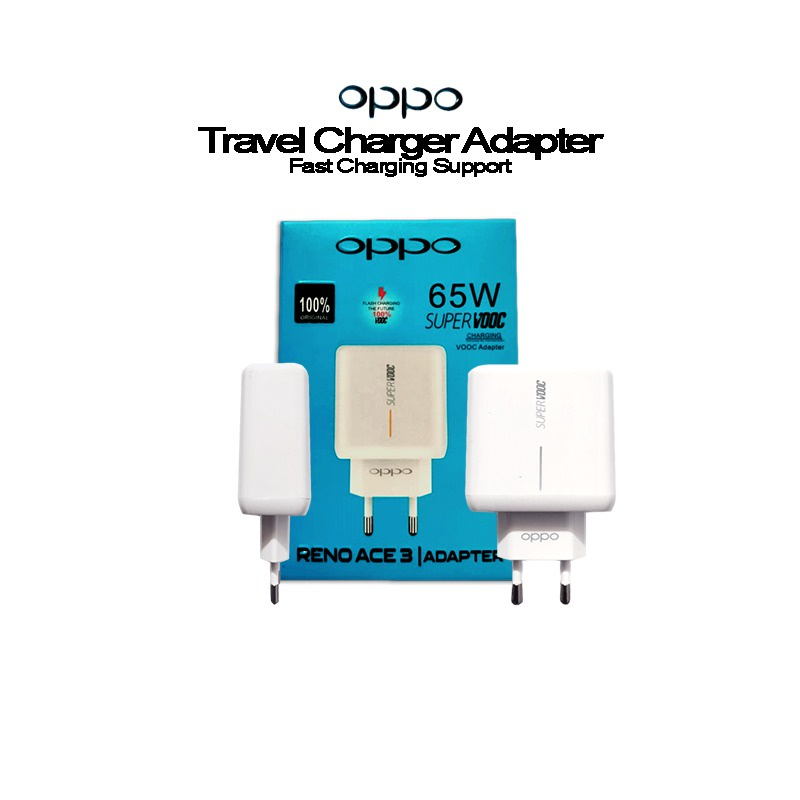 ORIGINAL Travel Adaptor Batok Kepala Charger Support Fast Charging dan Super Vooc 44W 65W dan 80W