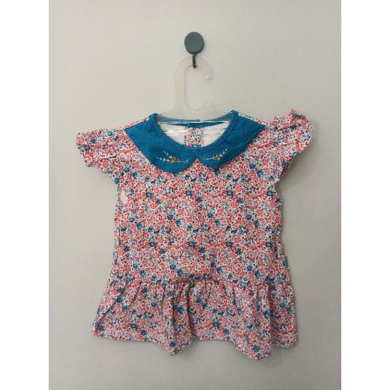 dress motif bunga anak perempuan