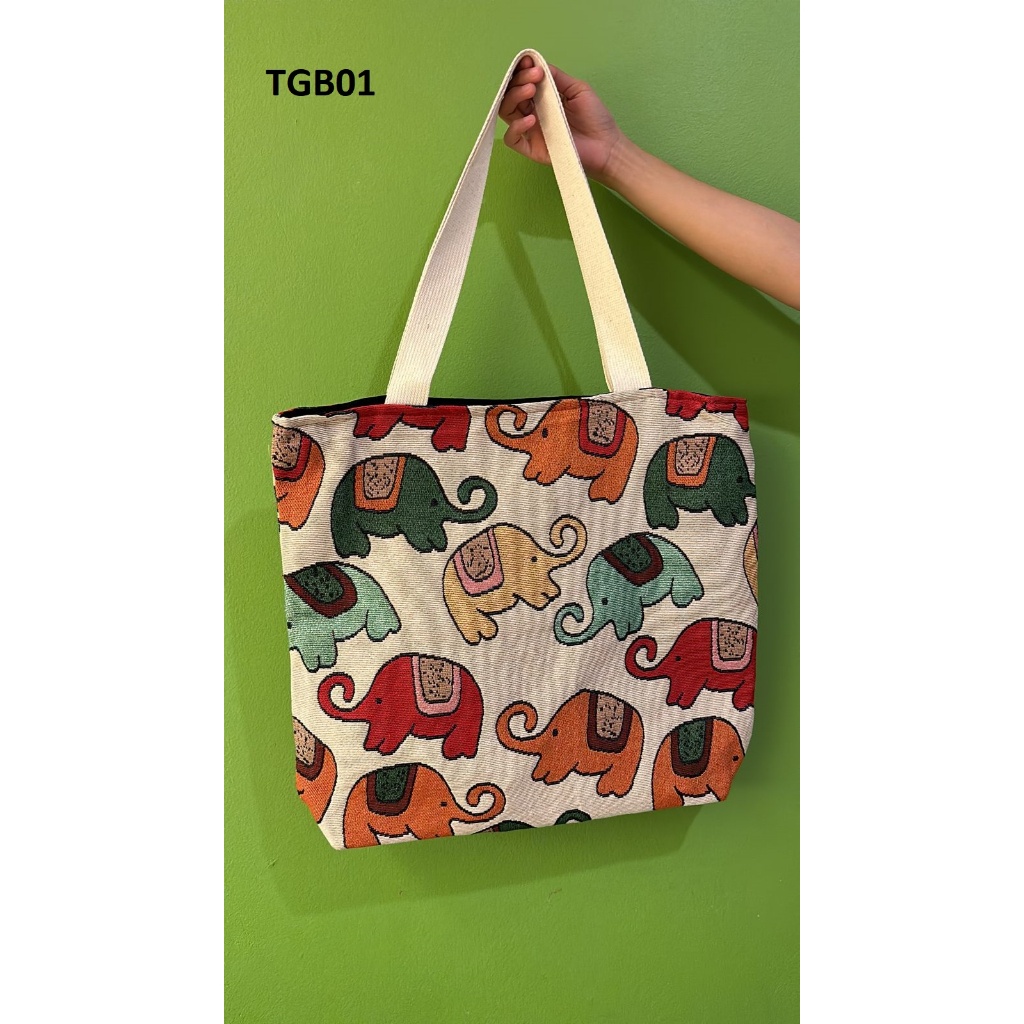 TOTE ZIPER BKK MOTIF GAJAH