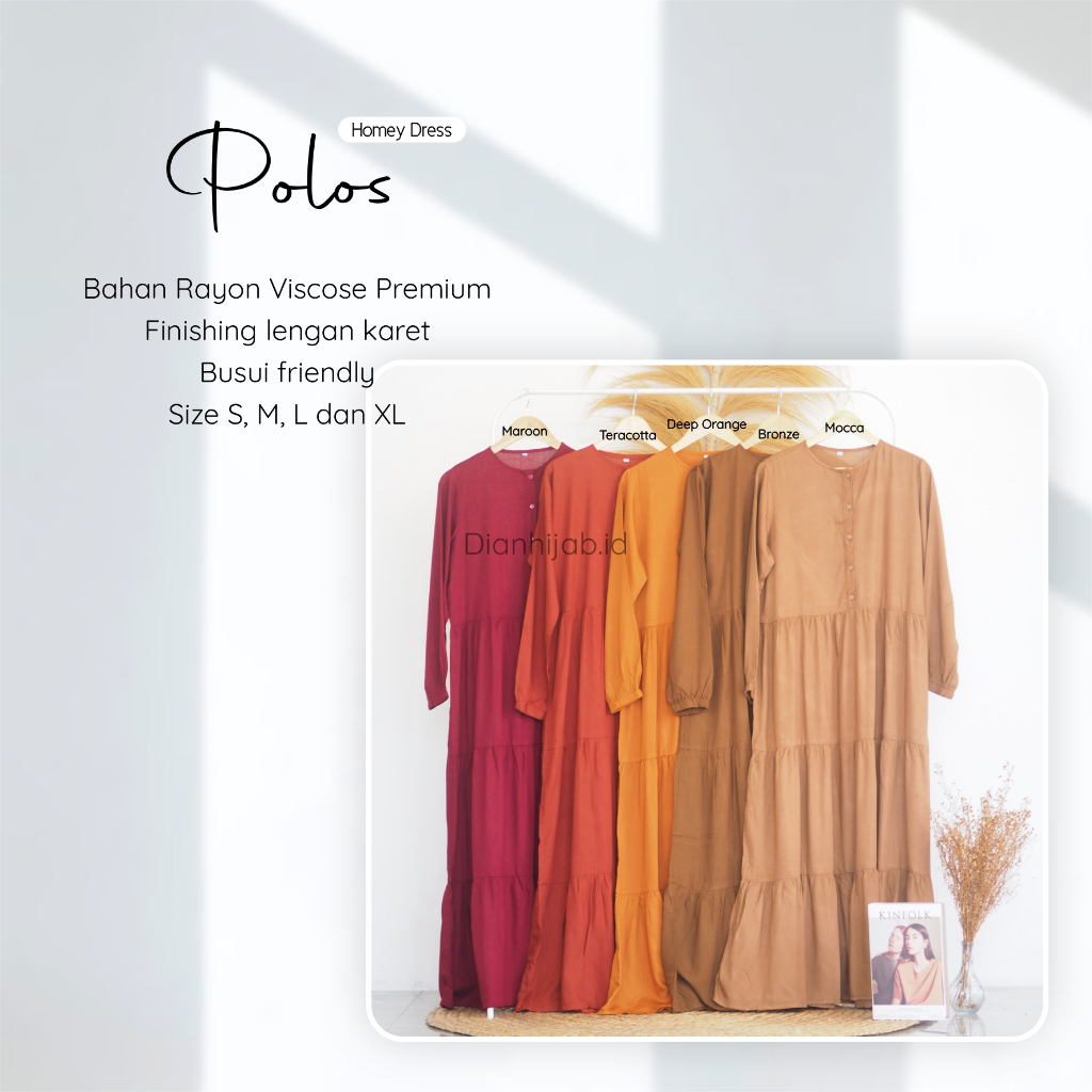 [PART2]Gamis Dewasa Homey Dress Polos By Dianhijab.id - Bahan Rayon Viscose Premium Gamis Dewasa Luxury Gamis Pengajian Adem Nyaman Dipakai - Bisa COD