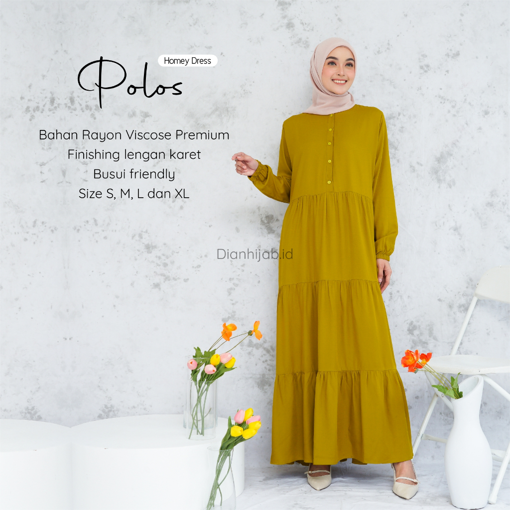 [PART2]Gamis Dewasa Homey Dress Polos By Dianhijab.id - Bahan Rayon Viscose Premium Gamis Dewasa Luxury Gamis Pengajian Adem Nyaman Dipakai - Bisa COD