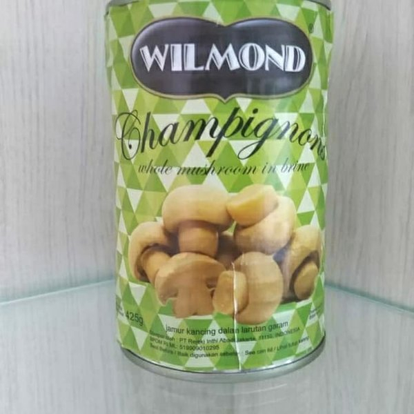 

Wilmond Champignons Whole Mushroom in Brine Jamur kancing 425gr