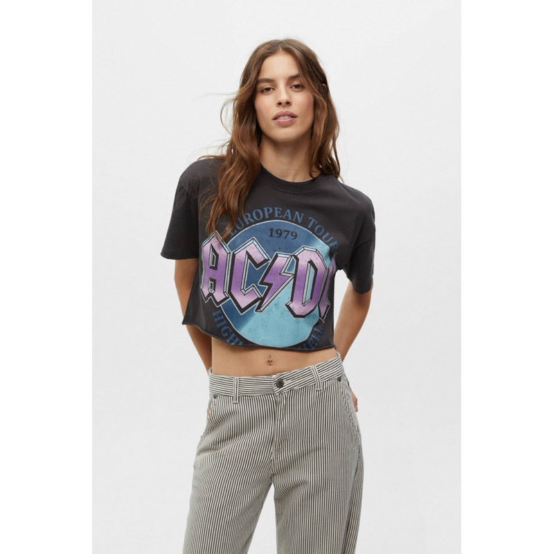 Kaos Acdc crop By Bershak*