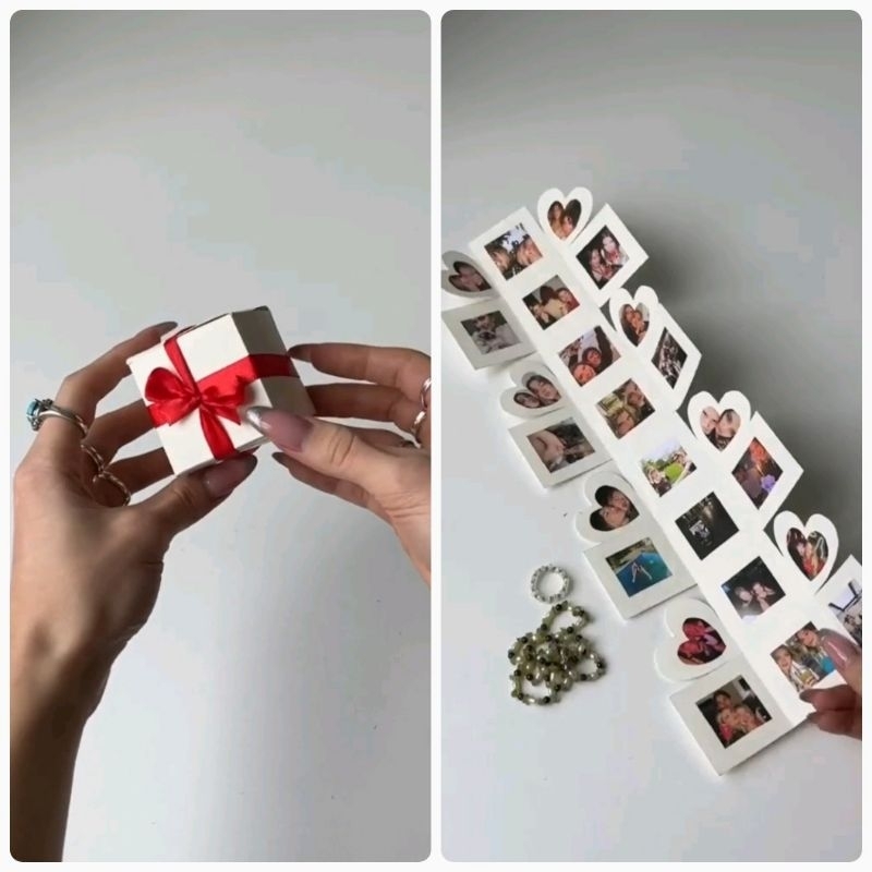 ❤️Pika_Store❤️ Kado Memory Box Mini Buat Hadiah Pacar Ultah /Hari Ibu/ Anniversary Wisuda Cetak Foto Custom
