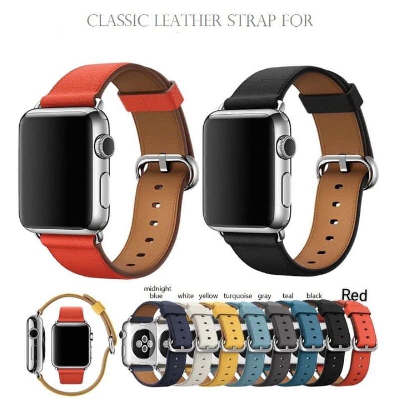 Strap Apple Watch Classic Circle Leather Strap iWatch Series 1/2/3/4/5/SE/6/7/8/Ultra