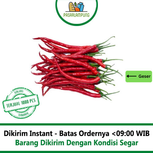 Cabe Merah Keriting Segar Per 250 Gram Pasar Lampung