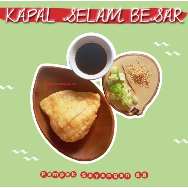 

Pempek Kapal Selam Besar, Lenjer Besar, Adaan, Kulit, Kapal Selam Kecil, Lenjer Kecil - Frozen Pempek Sayangan 88