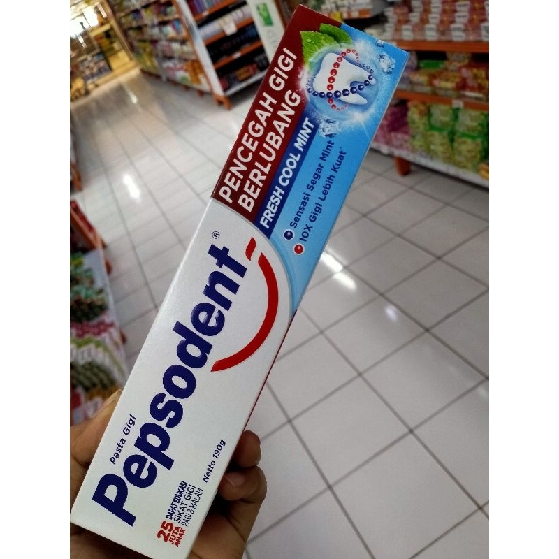 PEPSODENT FRESH COOL MINT PENCEGAH GIGI BERLUBANG 190GR