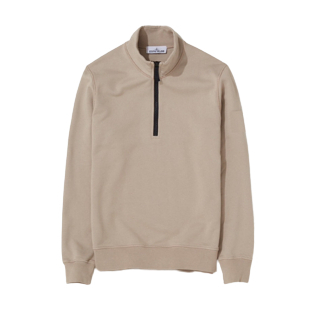 Sweater Polos Half Zip Sweatshirt Khaki / Sweater Rugby /Crewneck Resliting / Sweater Pria / Sweatshirt Wanita