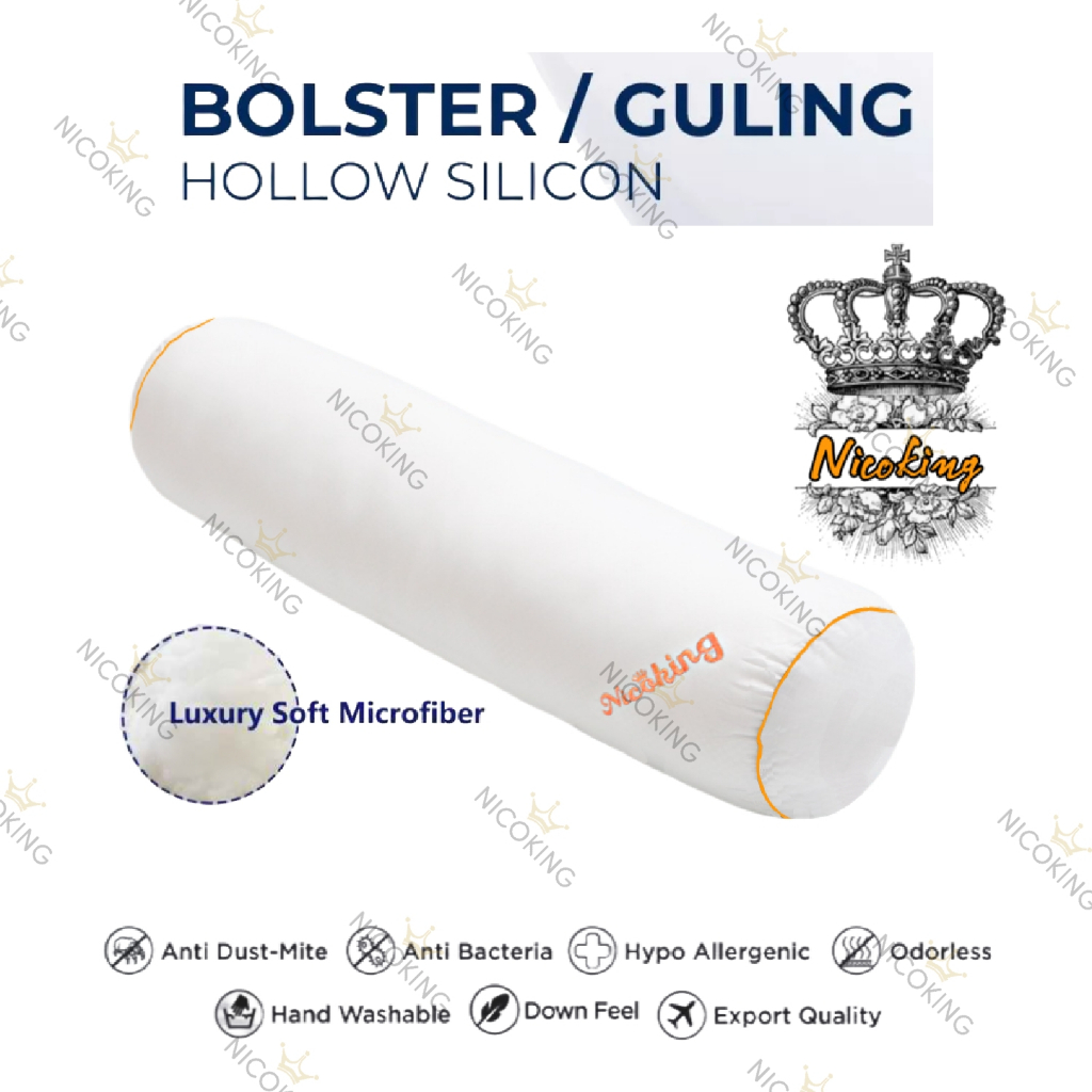 Guling Brendis Dan Nicoking Hotel 100% Silikon Bagus Dan Berkualitas Lebih Bagus Dari Dacron Empuk Lembut Mewah Tebal