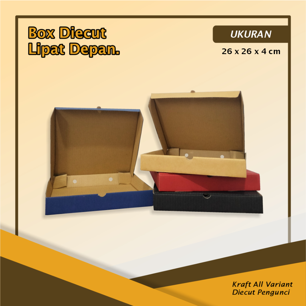 

Kardus/Box LD - Uk. 26 x 26 x 4 cm - giftbox/hamperbox/boxbaju/boxkado