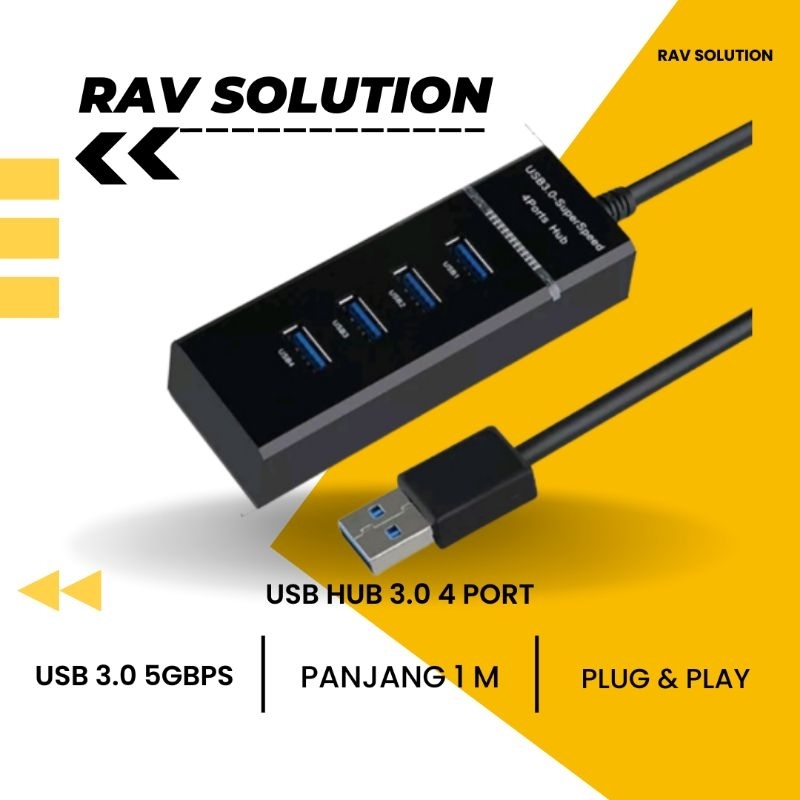 USB HUB 3.0 4 PORT 1 METER