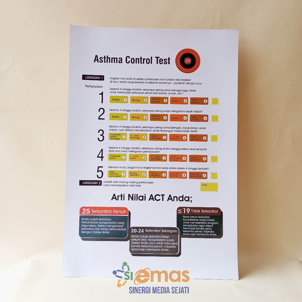 Poster Kesehatan | Poster Asthma Control Test | Poster Asma Kontrol Tes | Poster ACT