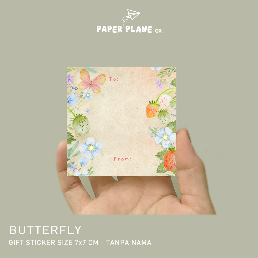 

Sticker Ucapan Tema "Butterfly Garden" 40 pcs Sticker Message