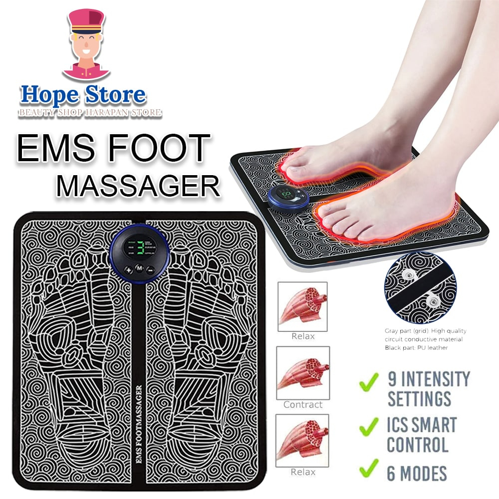 Hope Store - EMS Foot Massager Recharge Foot Pad Terapi Leher Terapi Badan