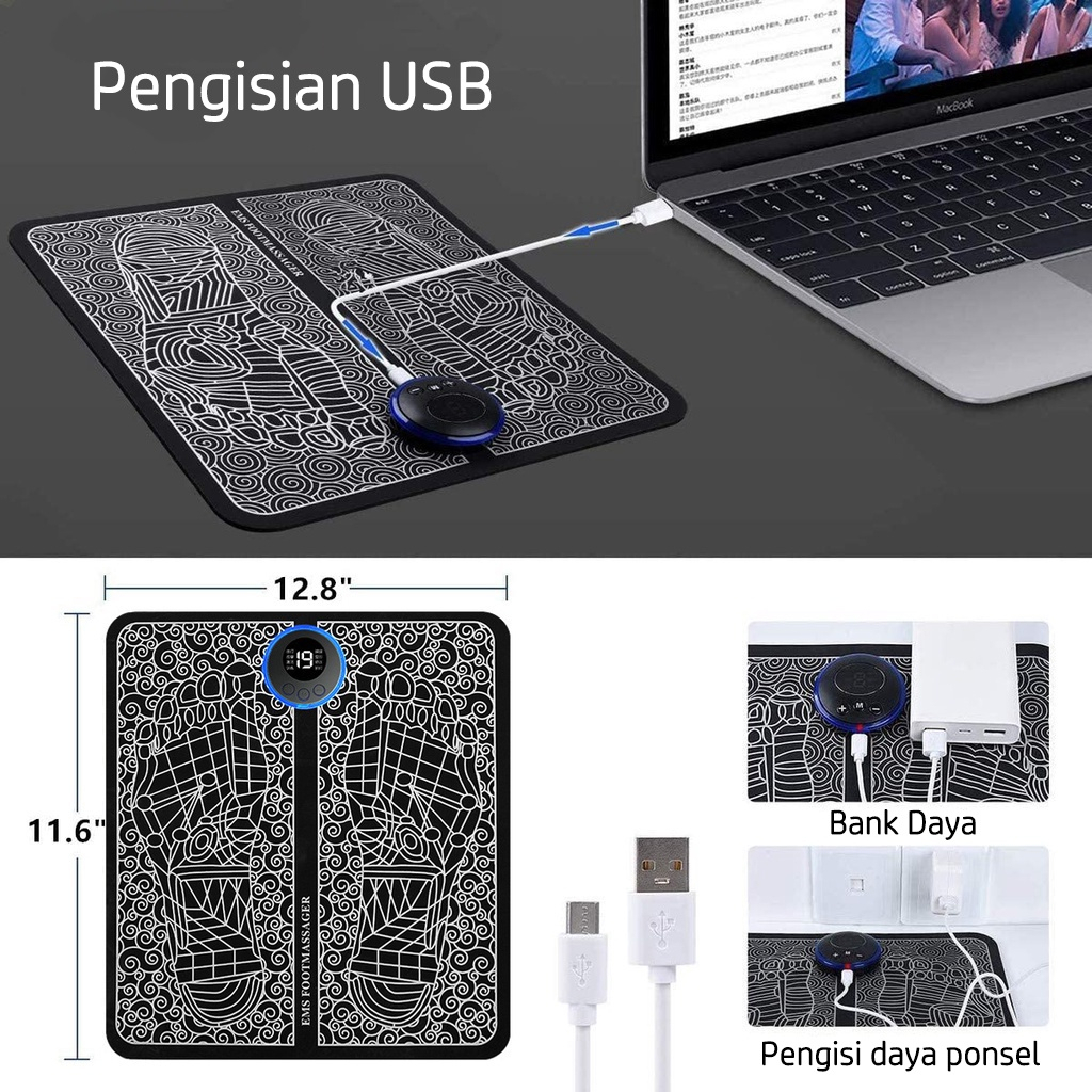 Hope Store - EMS Foot Massager Recharge Foot Pad Terapi Leher Terapi Badan