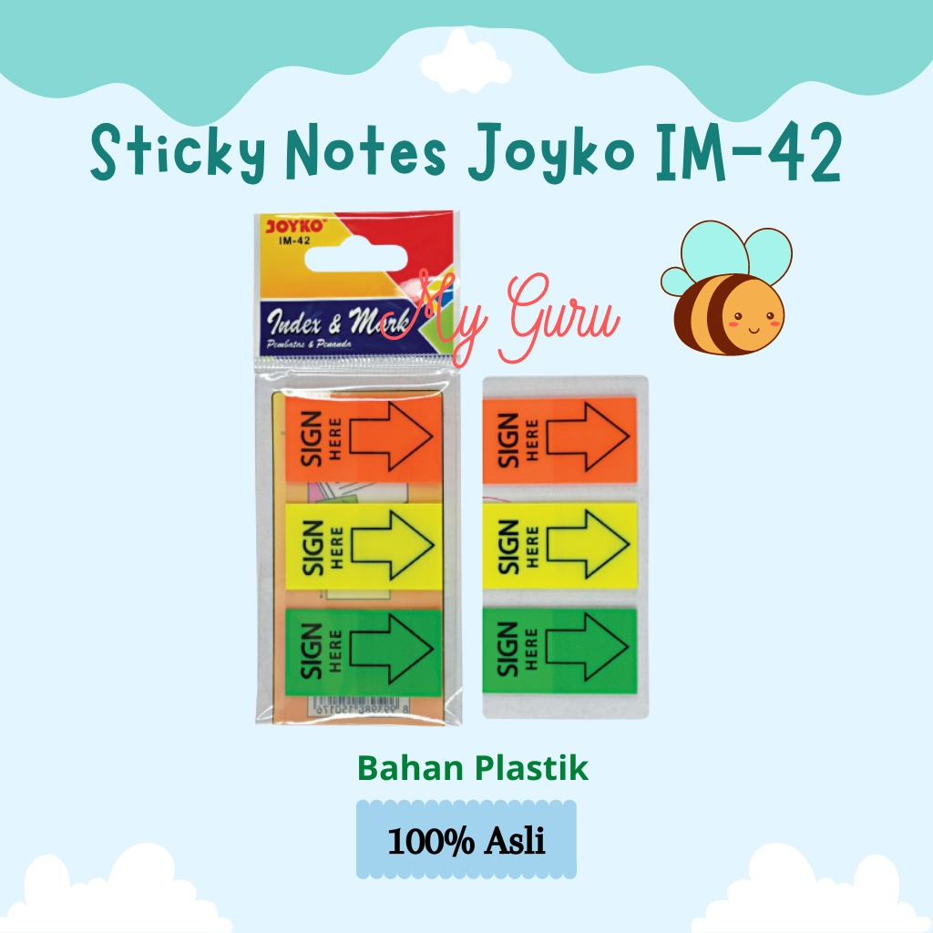 

[SET] JOYKO INDEX & MARK PENANDA PEMBATAS MEMO STICKY NOTES IM-42 SIGN HERE (PLASTIK)