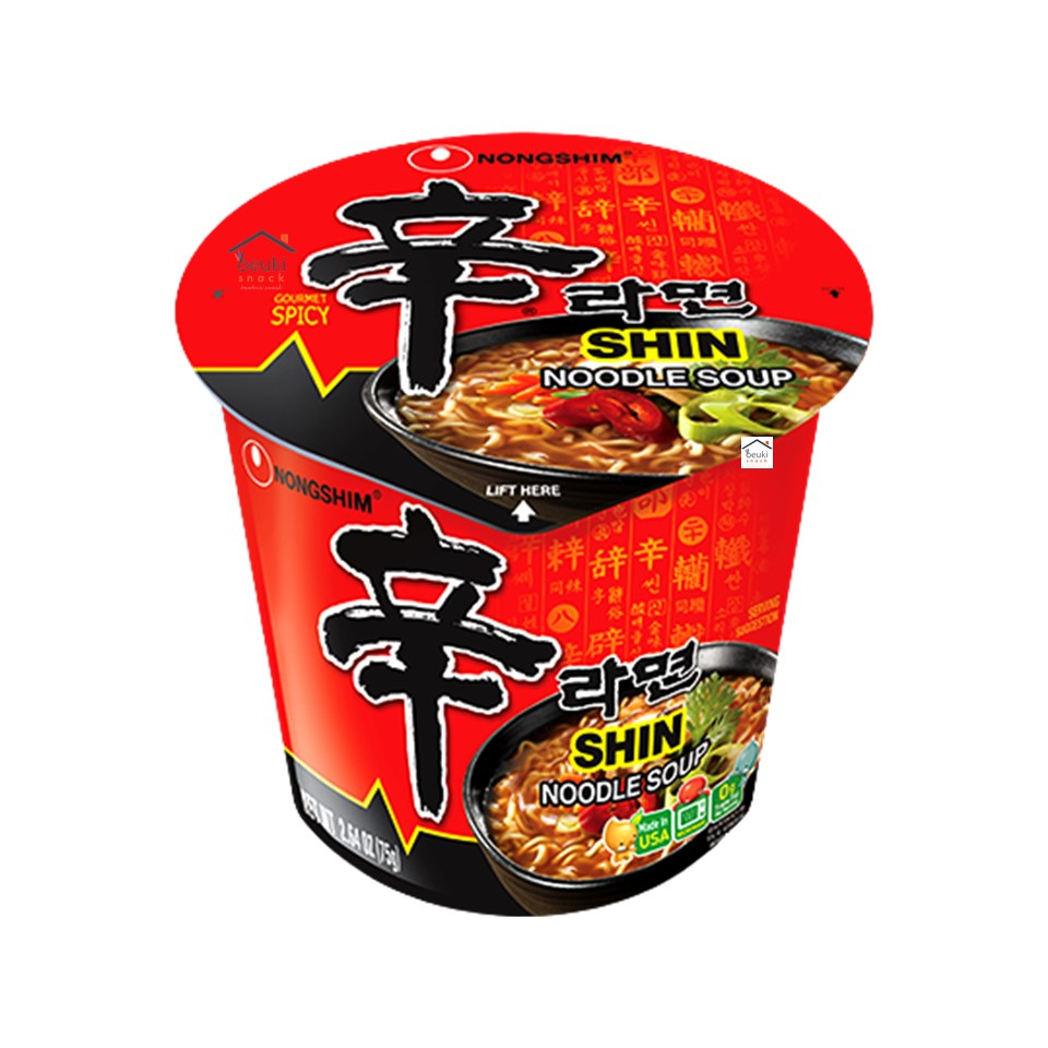 

Nongshim Shin Ramyun Cup Mie Instan Kuah Pedas Korea Rasa Jamur