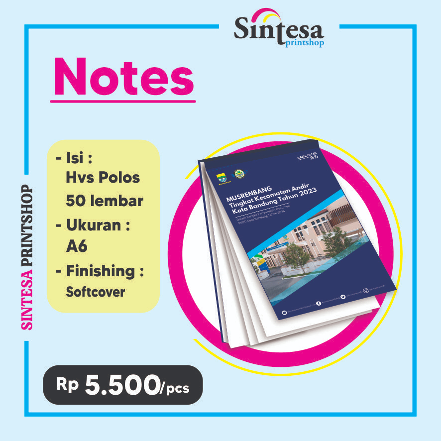 

Blocknotes / Notebook Custom / Souvenir Seminar / Pernikahan - A6