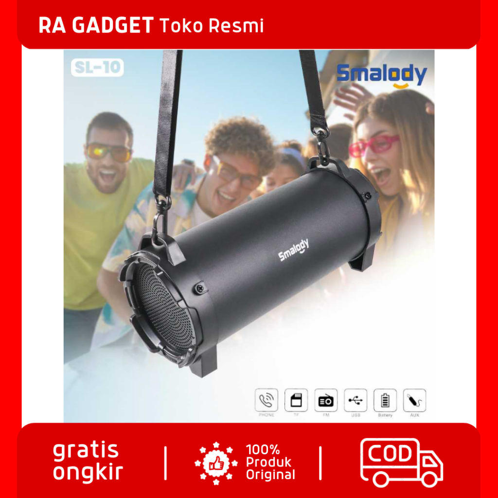 Outdoor Portable Bluetooth Speaker Boombox with Strap / Speaker Spiker Blutut Bass Karaoke Connect H