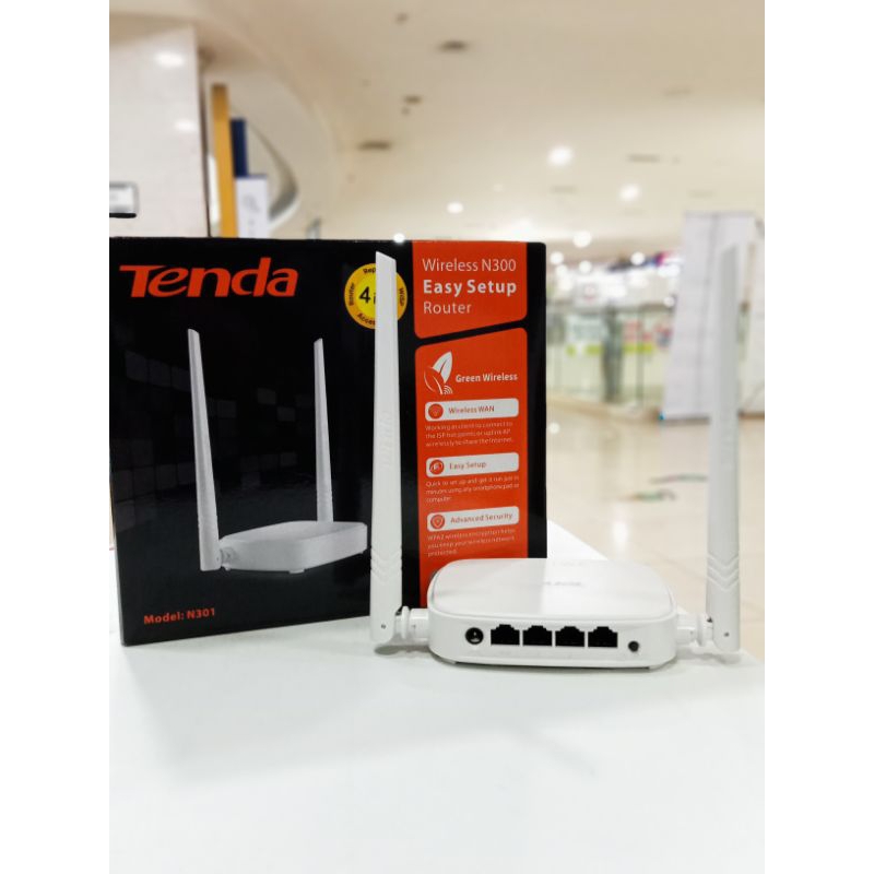 TENDA N301 ROUTER WIRESLESS WIFI 300MBPS 2 ANTENA