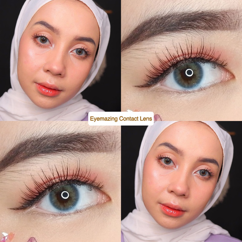 EYEMAZING Softlens - PEONY  Brown / Gray / Blue / Coklat / Abu / Biru / Grey Normal Minus Beda Minus