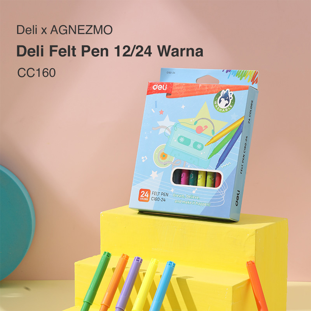 

FELT PEN/SPIDOL 24W DELI AGNESMO C160-24